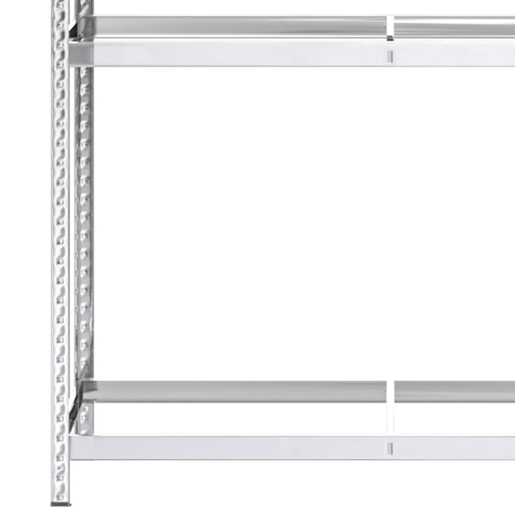 Reifenregale mit 2 Böden 4 Stk. Silbern 110x40x180 cm Stahl