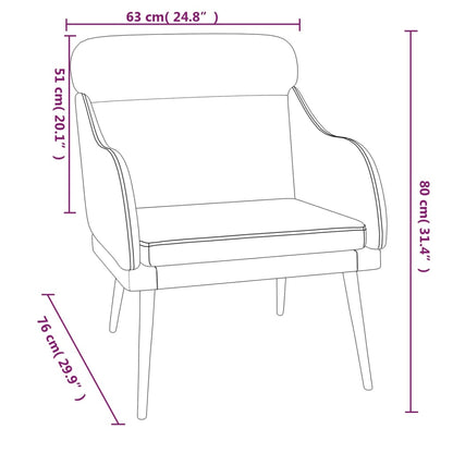 Sessel Hellgrau 63x76x80 cm Samt