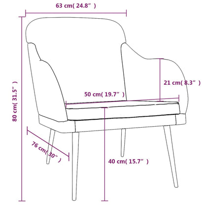 Sessel Dunkelgrau 63x76x80 cm Samt