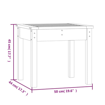 Gartenbank Grau 50x44x45 cm Massivholz Kiefer