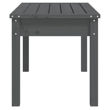 Gartenbank Grau 80x44x45 cm Massivholz Kiefer