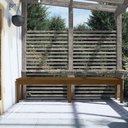 Gartenbank 2-Sitzer Honigbraun 203,5x44x45 cm Massivholz Kiefer