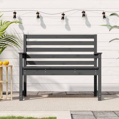 Gartenbank Grau 109x48x91,5 cm Massivholz Kiefer