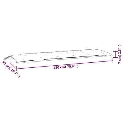 Gartenbank-Auflage Schwarz 180x50x7 cm Oxford-Gewebe