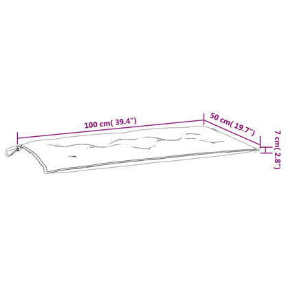 Gartenbank-Auflagen 2 Stk. Blattmuster 100x50x7 cm Stoff