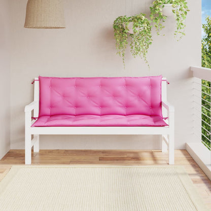 Gartenbank-Auflagen 2 Stk. Rosa 150x50x7 cm Stoff