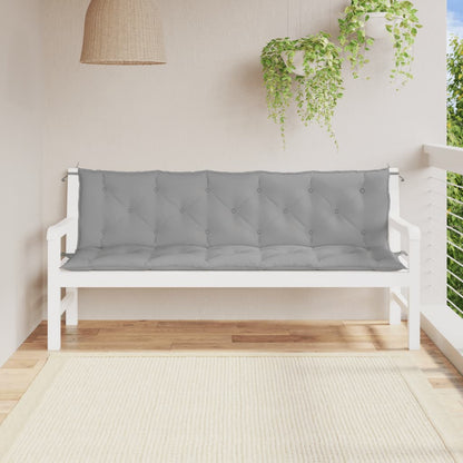 Gartenbank-Auflagen 2 Stk. Grau 180x50x7 cm Oxford-Gewebe