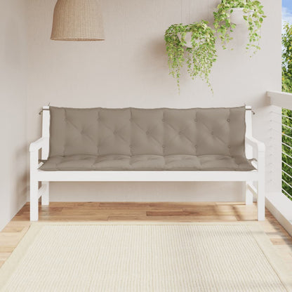 Gartenbank-Auflagen 2 Stk. Taupe 180x50x7 cm Oxford-Gewebe