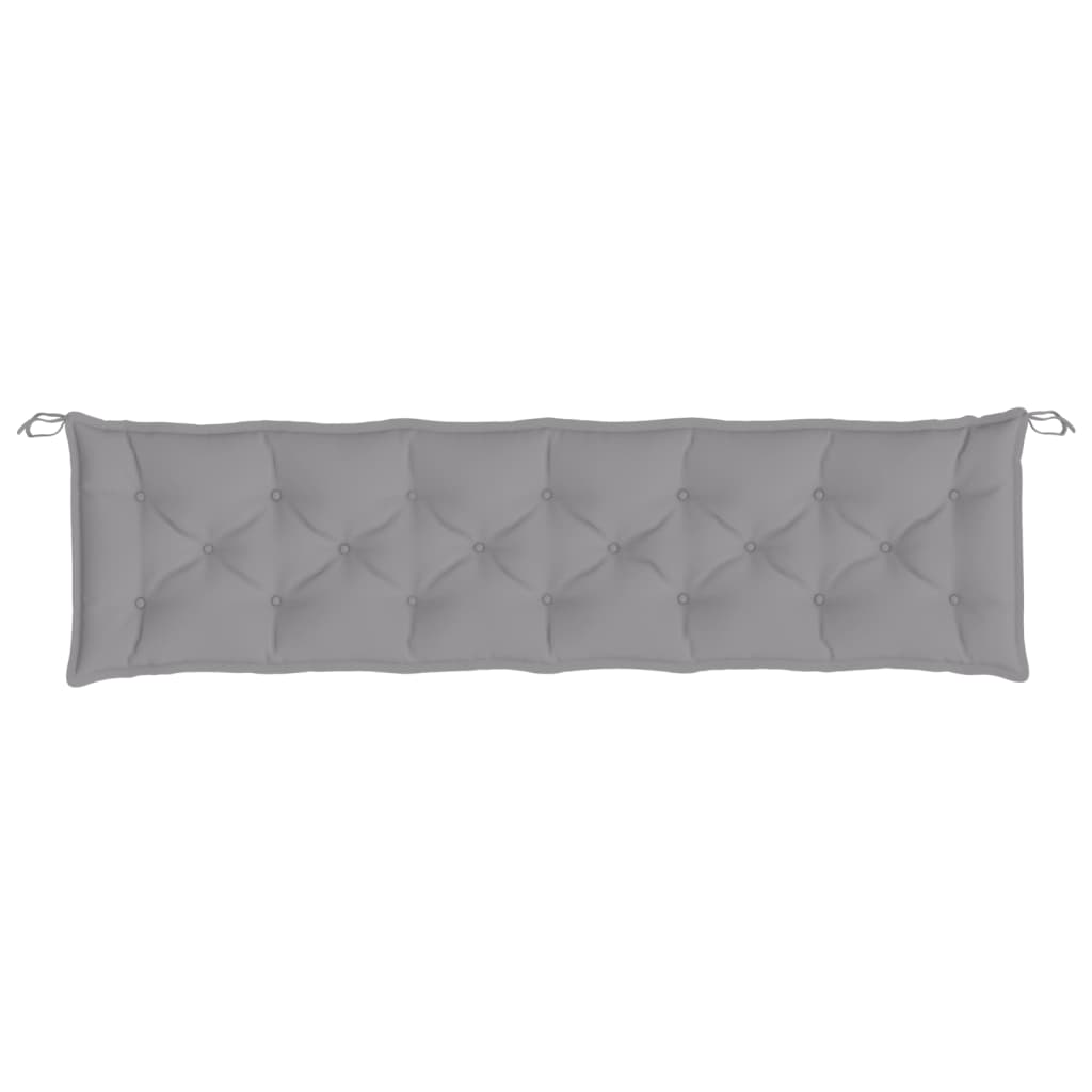 Gartenbank-Auflagen 2 Stk. Grau 200x50x7 cm Oxford-Gewebe