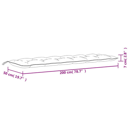 Gartenbank-Auflagen 2 Stk. Grün 200x50x7 cm Oxford-Gewebe