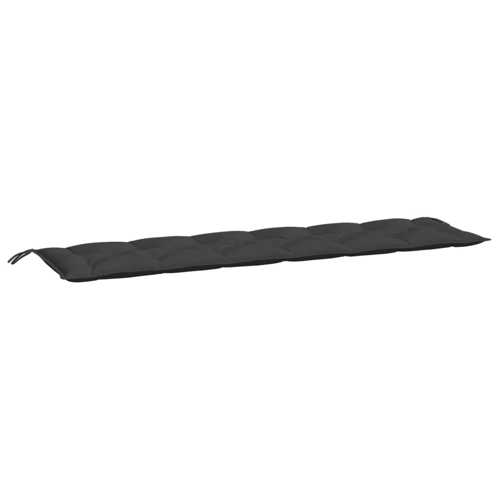 Gartenbank-Auflagen 2 Stk. Schwarz 200x50x7 cm Oxford-Gewebe