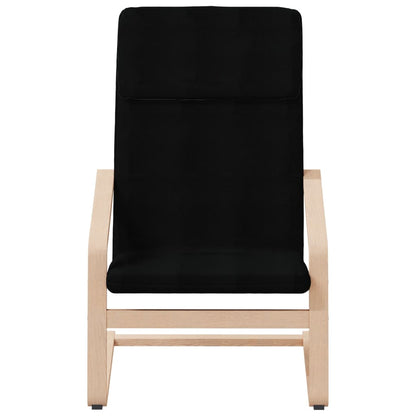 Relaxsessel mit Hocker Schwarz Stoff