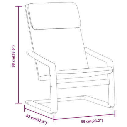 Relaxsessel mit Hocker Dunkelbraun Stoff