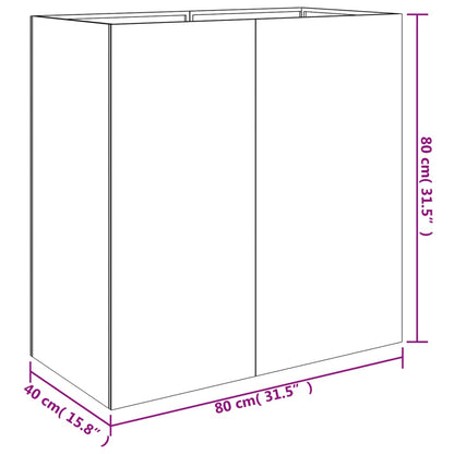 Pflanzkübel 40x80x80 cm Cortenstahl