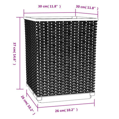 Pflanzkübel 2 Stk. Schwarz 30x30x37 cm Polypropylen