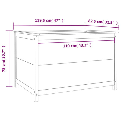 Hochbeet 119,5x82,5x78 cm Massivholz Kiefer