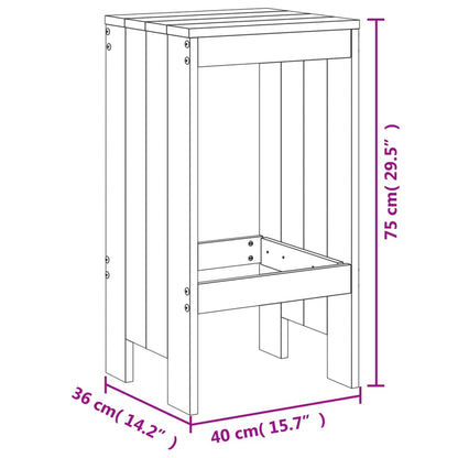 Barhocker 2 Stk. 40x36x75 cm Massivholz Douglasie