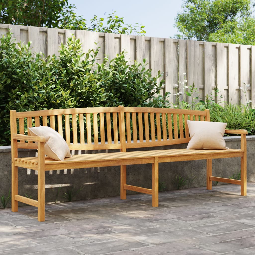 Gartenbank 228x59,5x90 cm Massivholz Teak