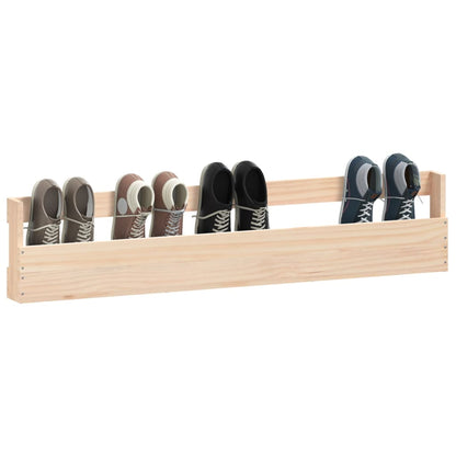 Wand-Schuhregale 2 Stk. 110x9x23 cm Massivholz Kiefer