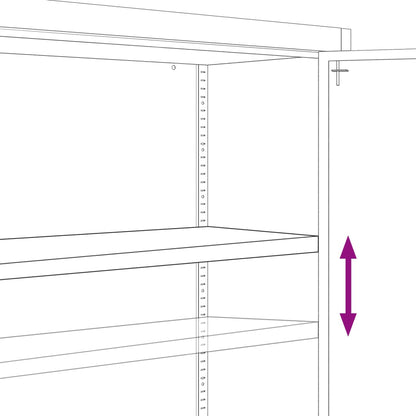 Aktenschrank Anthrazit und Weiß 90x40x70 cm Stahl