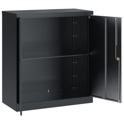 Aktenschrank Anthrazit 79x40x90 cm Stahl