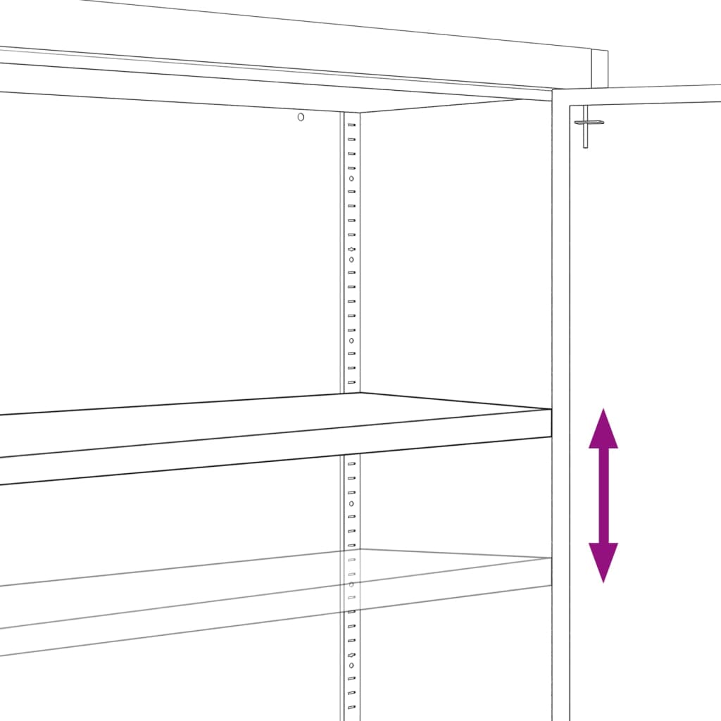 Aktenschrank Anthrazit 90x40x105 cm Stahl