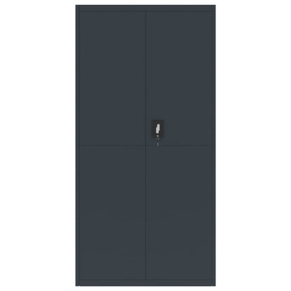 Aktenschrank Anthrazit 90x40x180 cm Stahl