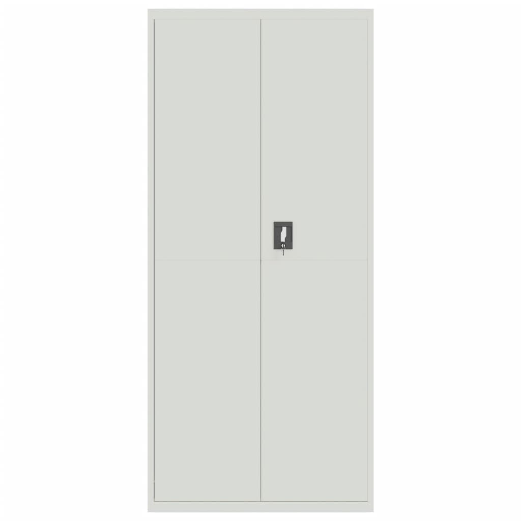 Aktenschrank Hellgrau 90x40x200 cm Stahl