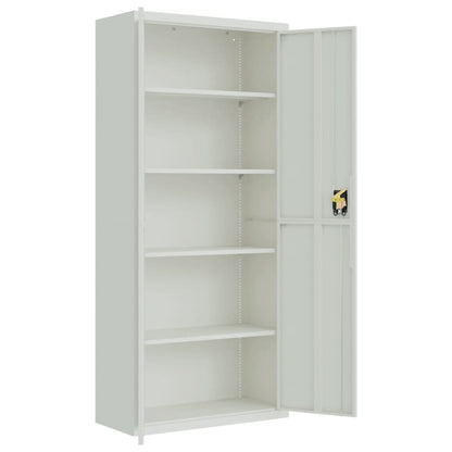 Aktenschrank Hellgrau 90x40x200 cm Stahl