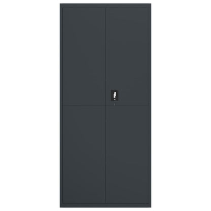 Aktenschrank Anthrazit 90x40x200 cm Stahl