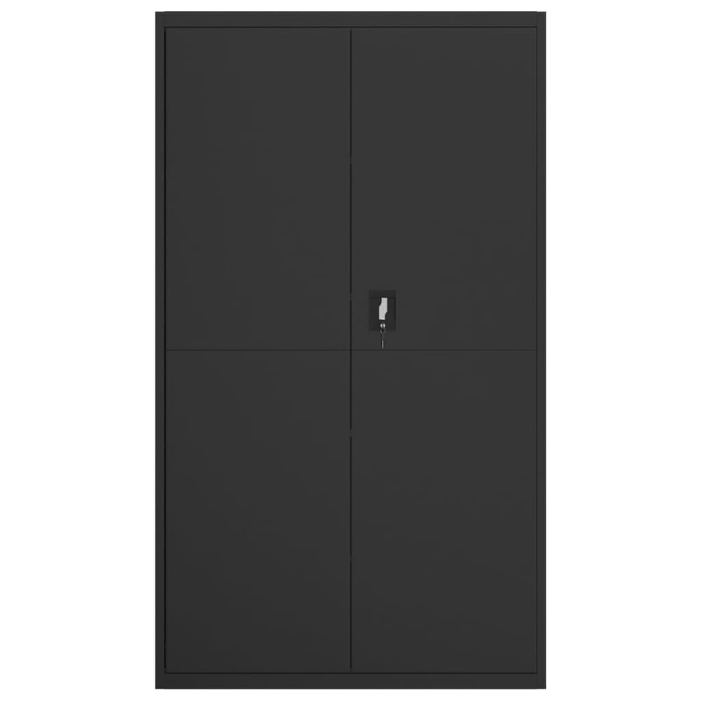 Aktenschrank Schwarz 105x40x180 cm Stahl