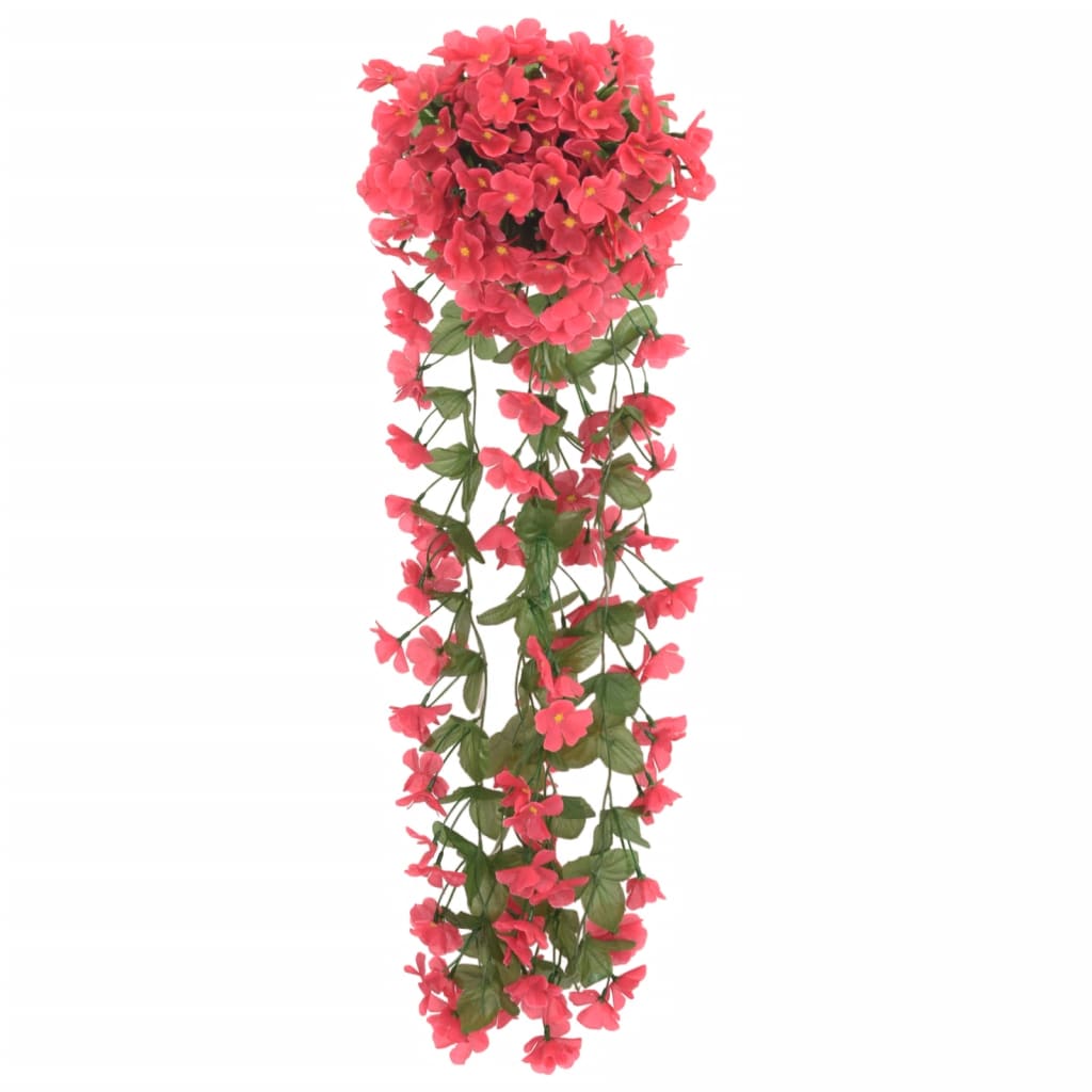 Weihnachtskränze Blumen 3 Stk. Rosenrot 85 cm