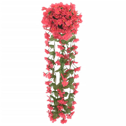 Weihnachtskränze Blumen 3 Stk. Rosenrot 85 cm