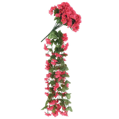 Weihnachtskränze Blumen 3 Stk. Rosenrot 85 cm