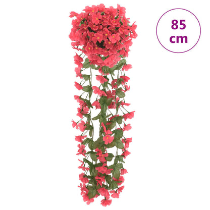 Weihnachtskränze Blumen 3 Stk. Rosenrot 85 cm