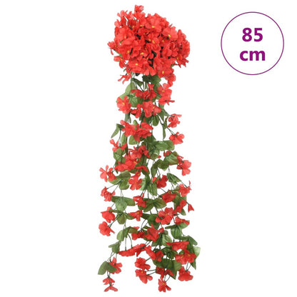 Weihnachtskränze Blumen 3 Stk. Rot 85 cm