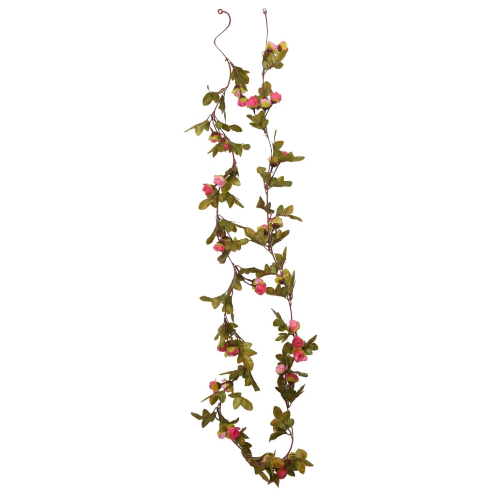 Weihnachtskränze Blumen 6 Stk. Rosenrot 215 cm