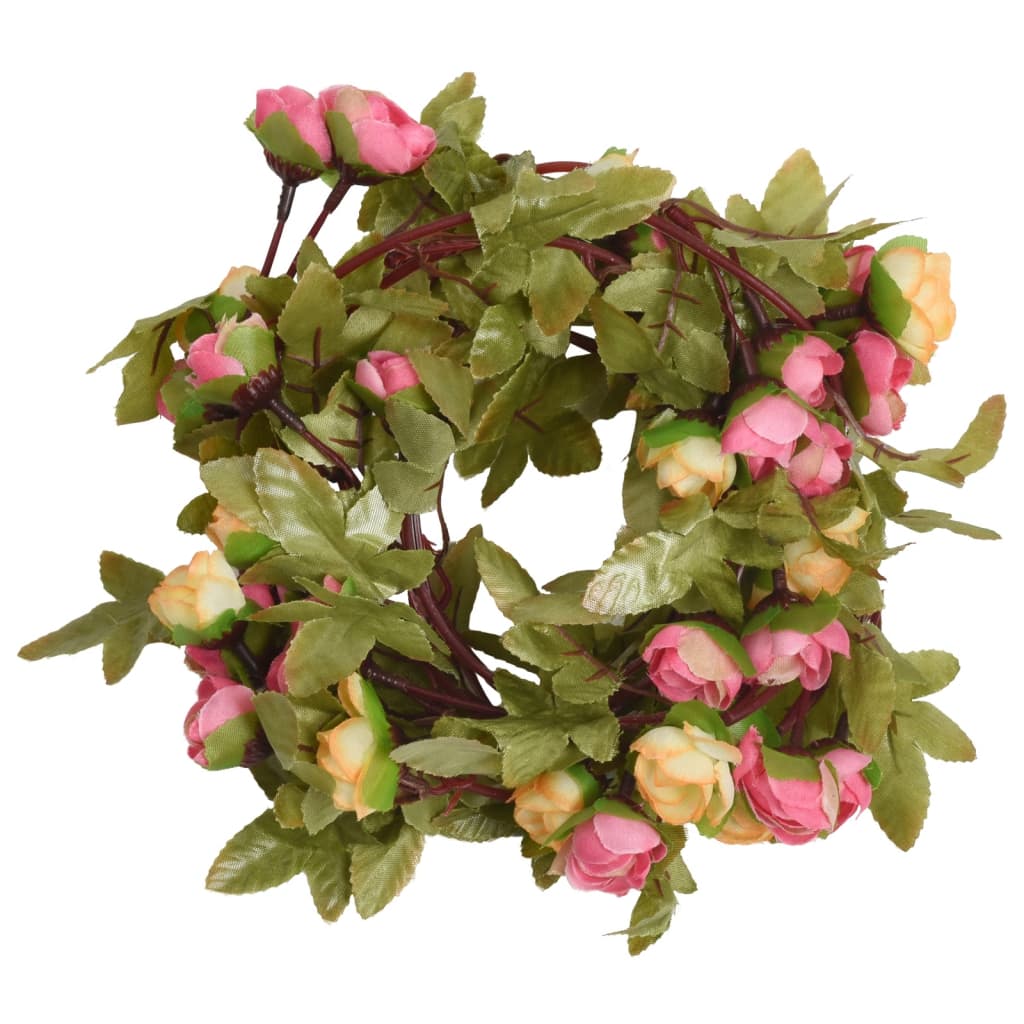 Weihnachtskränze Blumen 6 Stk. Rosa 215 cm