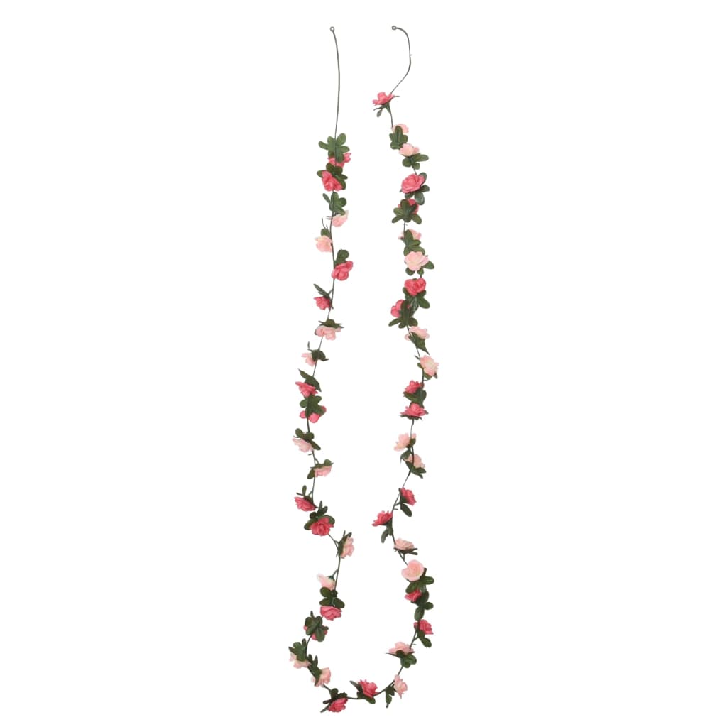 Weihnachtskränze Blumen 6 Stk. Rosenrot 240 cm