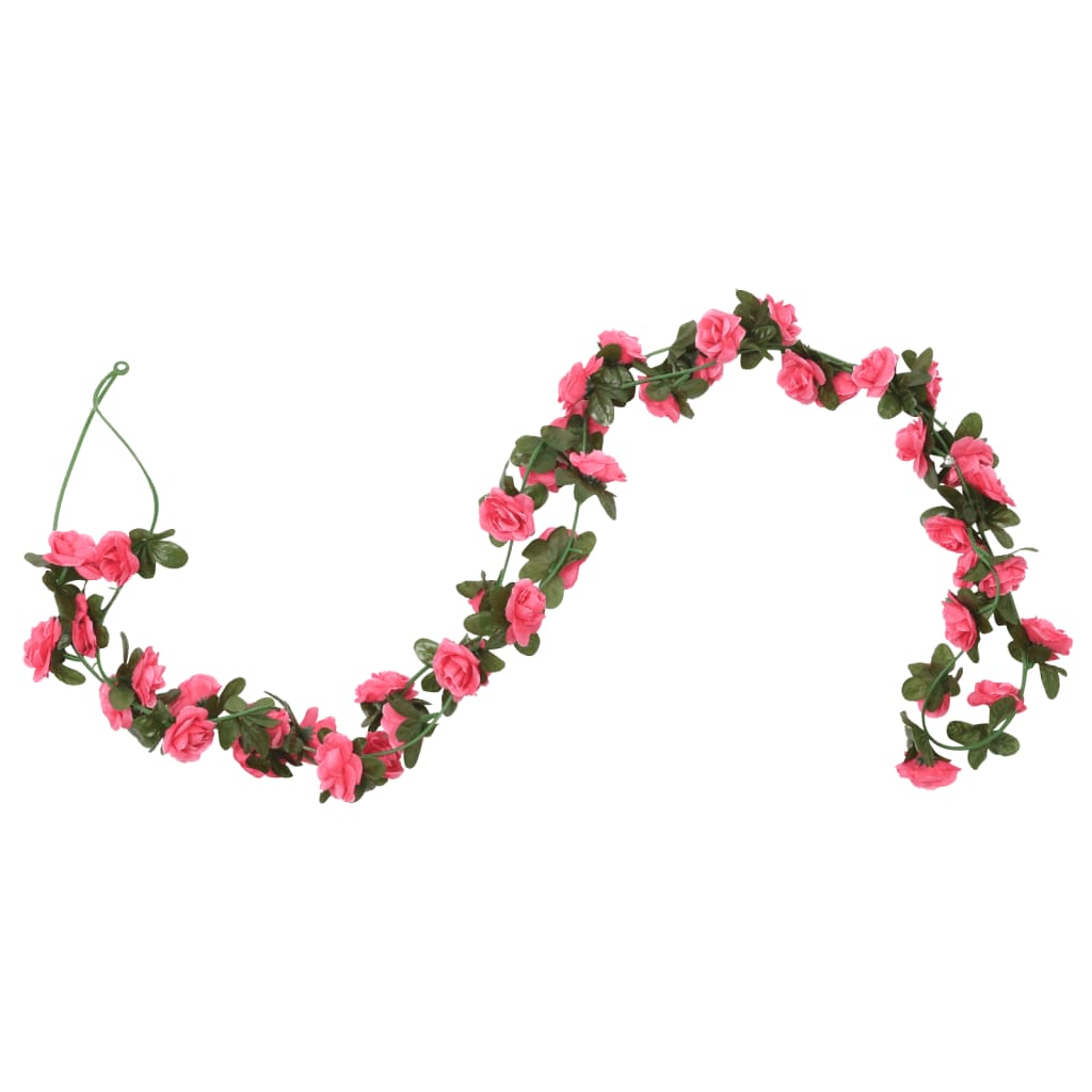 Weihnachtskränze Blumen 6 Stk. Rosa 240 cm