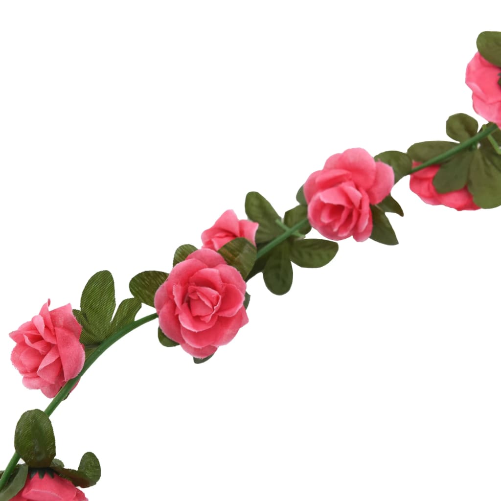 Weihnachtskränze Blumen 6 Stk. Rosa 240 cm