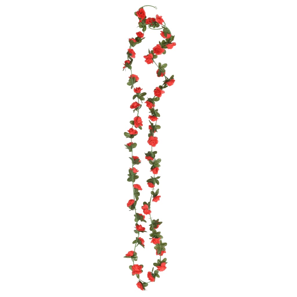 Weihnachtskränze Blumen 6 Stk. Rot 240 cm