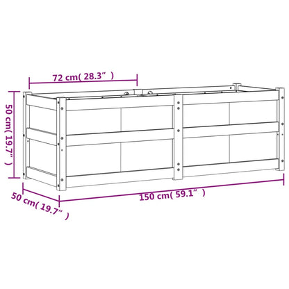 Pflanzkübel 150x50x50 cm Massivholz Douglasie