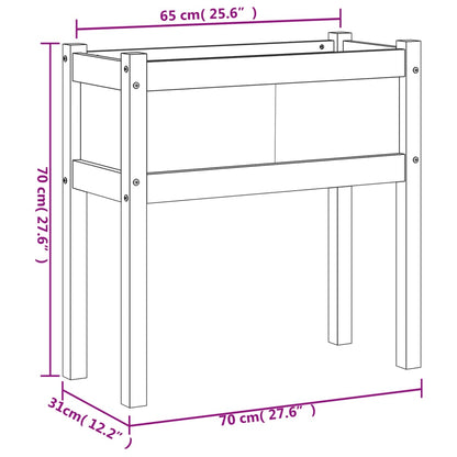 Pflanzkübel mit Beinen 70x31x70 cm Massivholz Douglasie