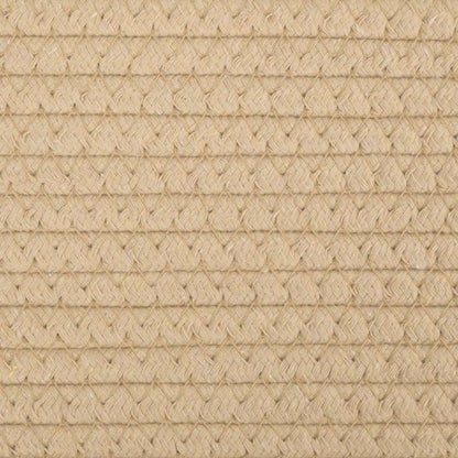 Aufbewahrungskorb Beige und Weiß Ø40x25 cm Baumwolle