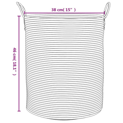 Aufbewahrungskorb Braun und Weiß Ø38x46 cm Baumwolle