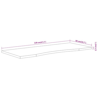 Schreibtischplatte 120x50x2,5 cm Rechteckig Massivholz Akazie