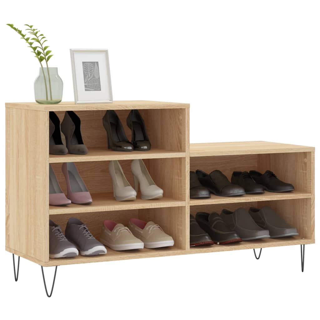 Schuhregal Sonoma-Eiche 102x36x60 cm Holzwerkstoff