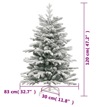 Künstlicher Weihnachtsbaum Klappbar Beschneit 120 cm