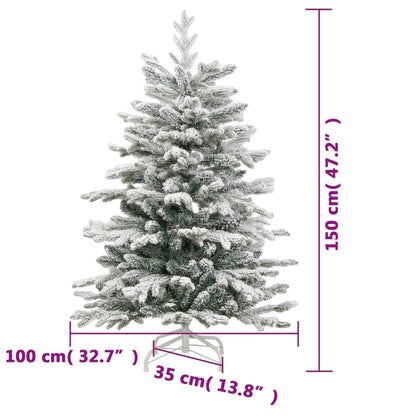 Künstlicher Weihnachtsbaum Klappbar Beschneit 150 cm